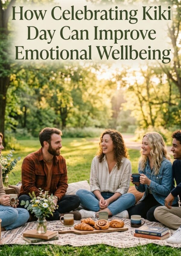 Friends enjoying a peaceful Kiki Day gathering to improve emotional wellbeing.